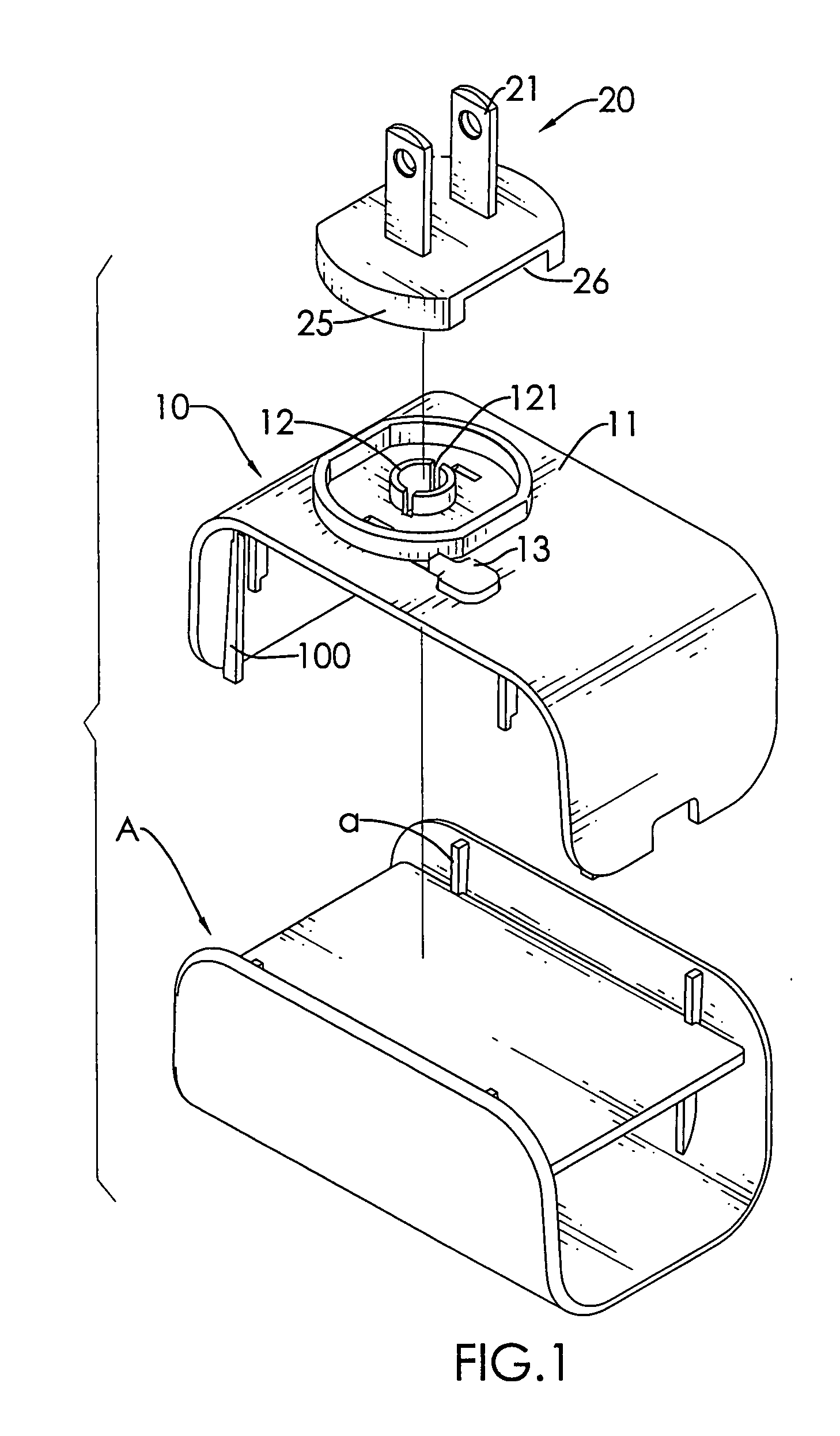 Securing device for a power supply adapter