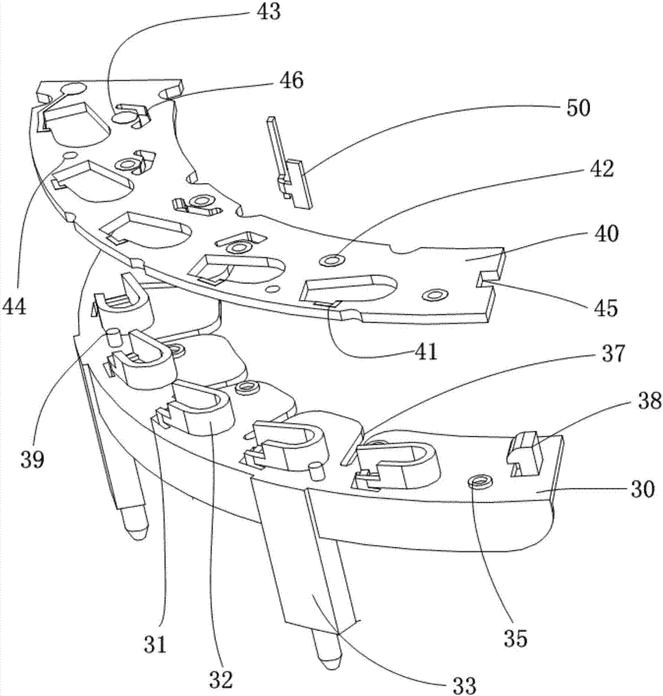 Stator power line outgoing line structure, stator component and motor