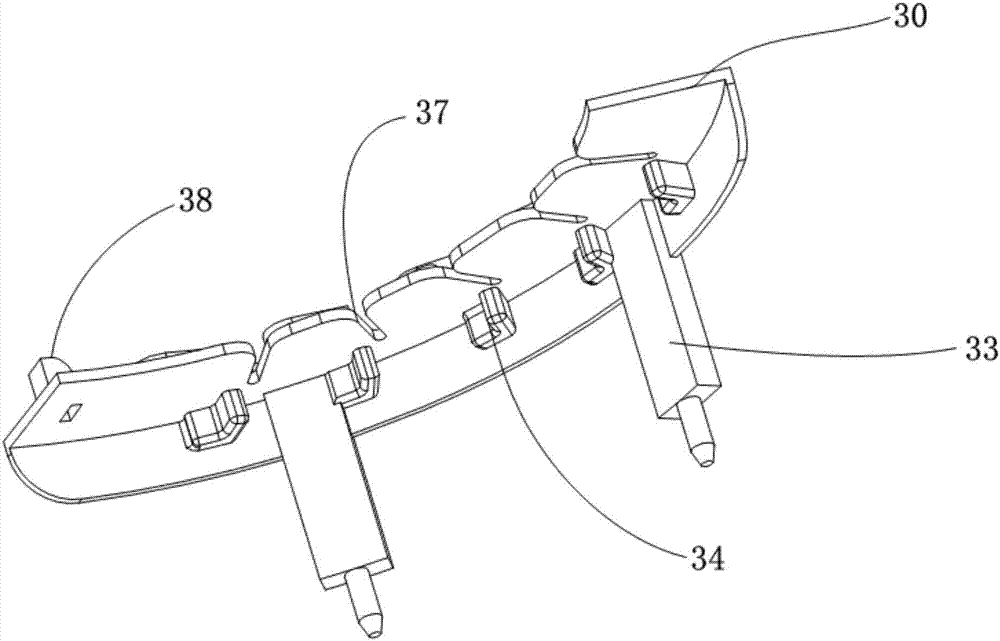 Stator power line outgoing line structure, stator component and motor