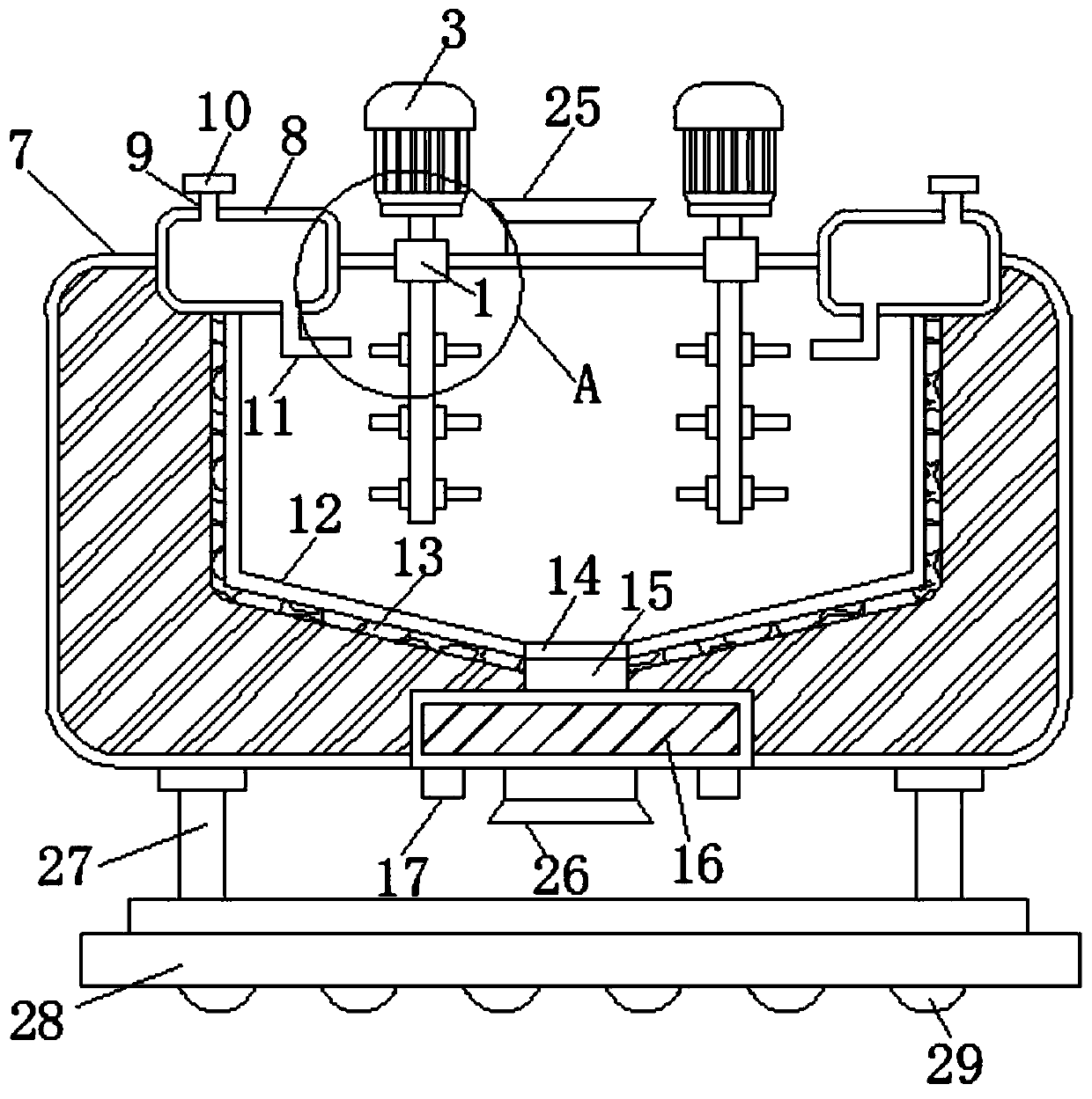 Device for efficiently producing nitrogen fertilizer synergist