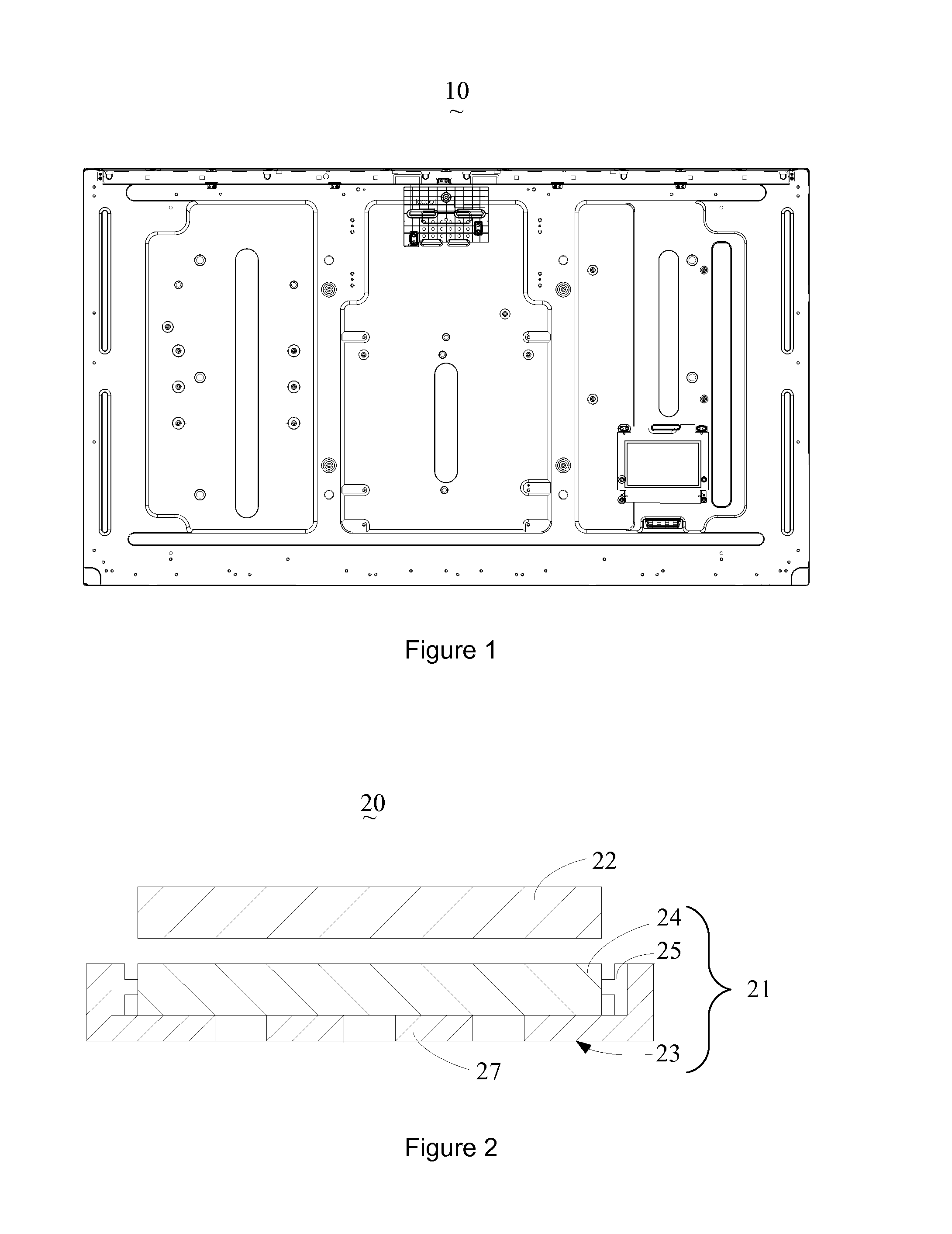 Panel Display Device, Back Frame and Manufacuring of Back Frame