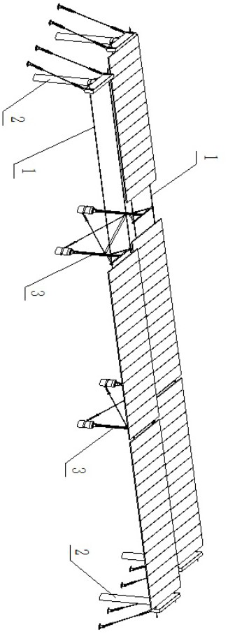 Prestressed flexible photovoltaic fixing support