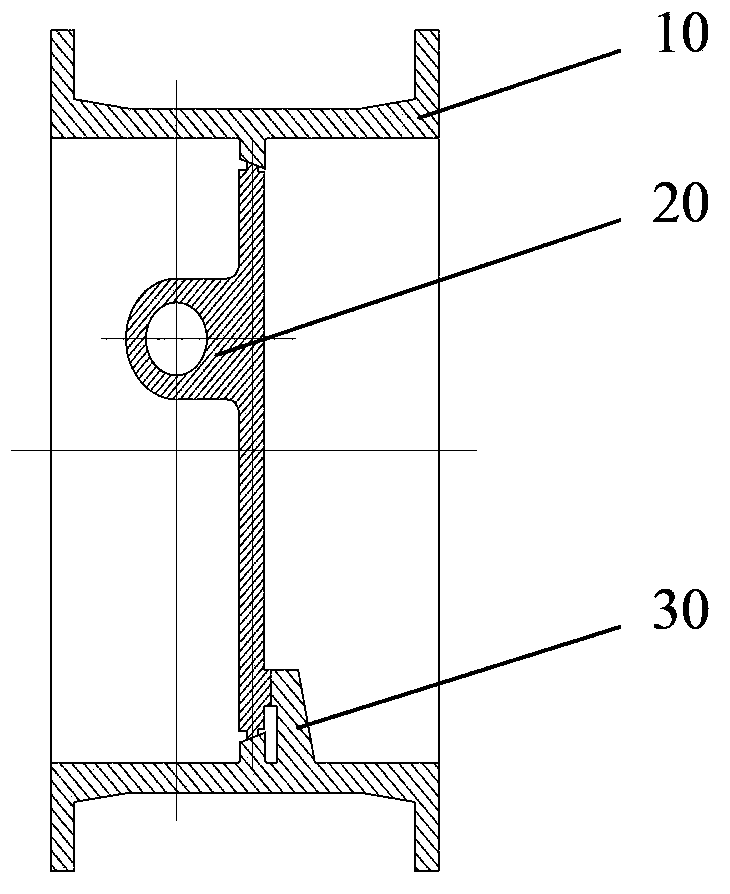 Check valve allowing external adjustment of closing positions of valve plate