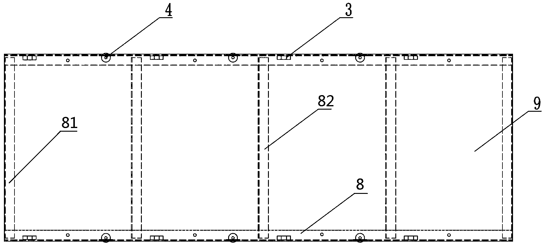 Device and method for adjusting size of top die system hanging rack