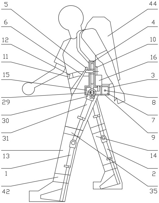 Intelligent lifting type exoskeleton robot