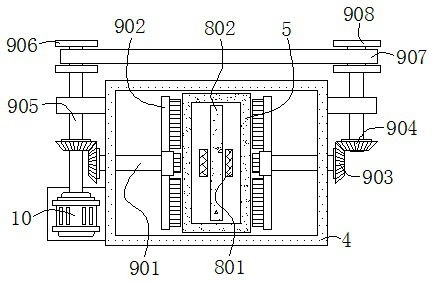 Hot flue gas treatment device and treatment method for industrial furnace