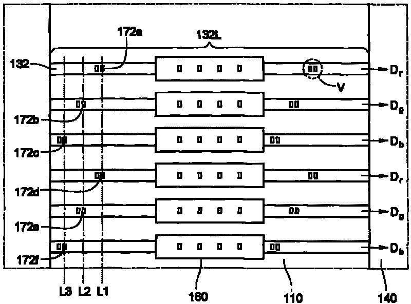 Array backboard, probe used for testing array backboard and liquid crystal display panel