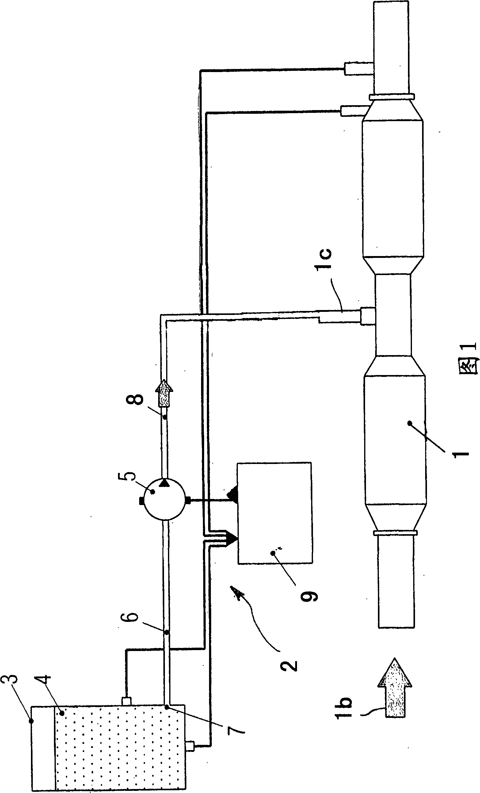 Reducing reagent supply system of internal-combustion engines and connecting component for connecting heating liquid conduit pipe thereof