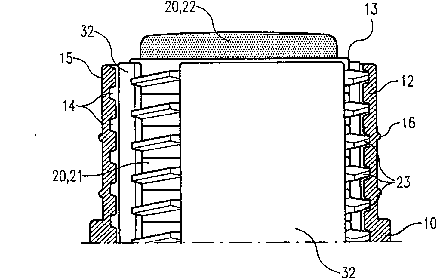 Device for holding and controlled dispensing of at least partially porous absorption bodies and an absorption body for use therewith