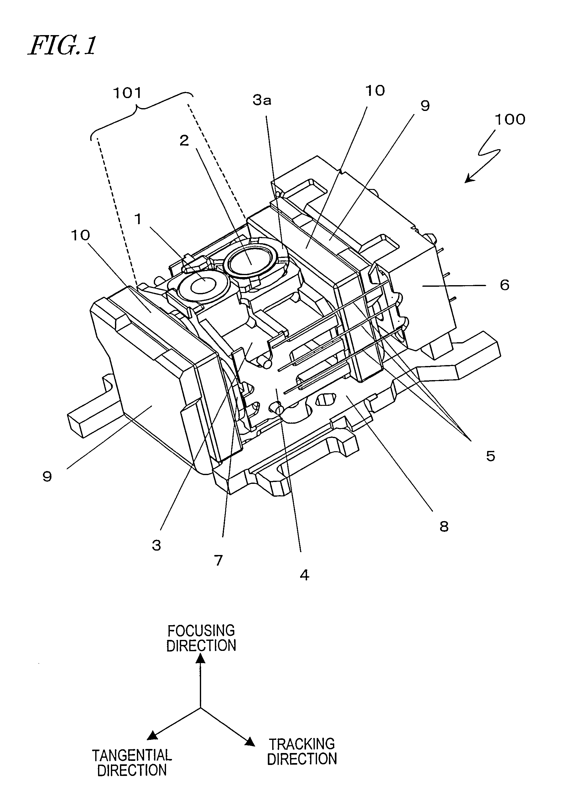 Objective lens driving device, optical pickup device, and optical disk drive