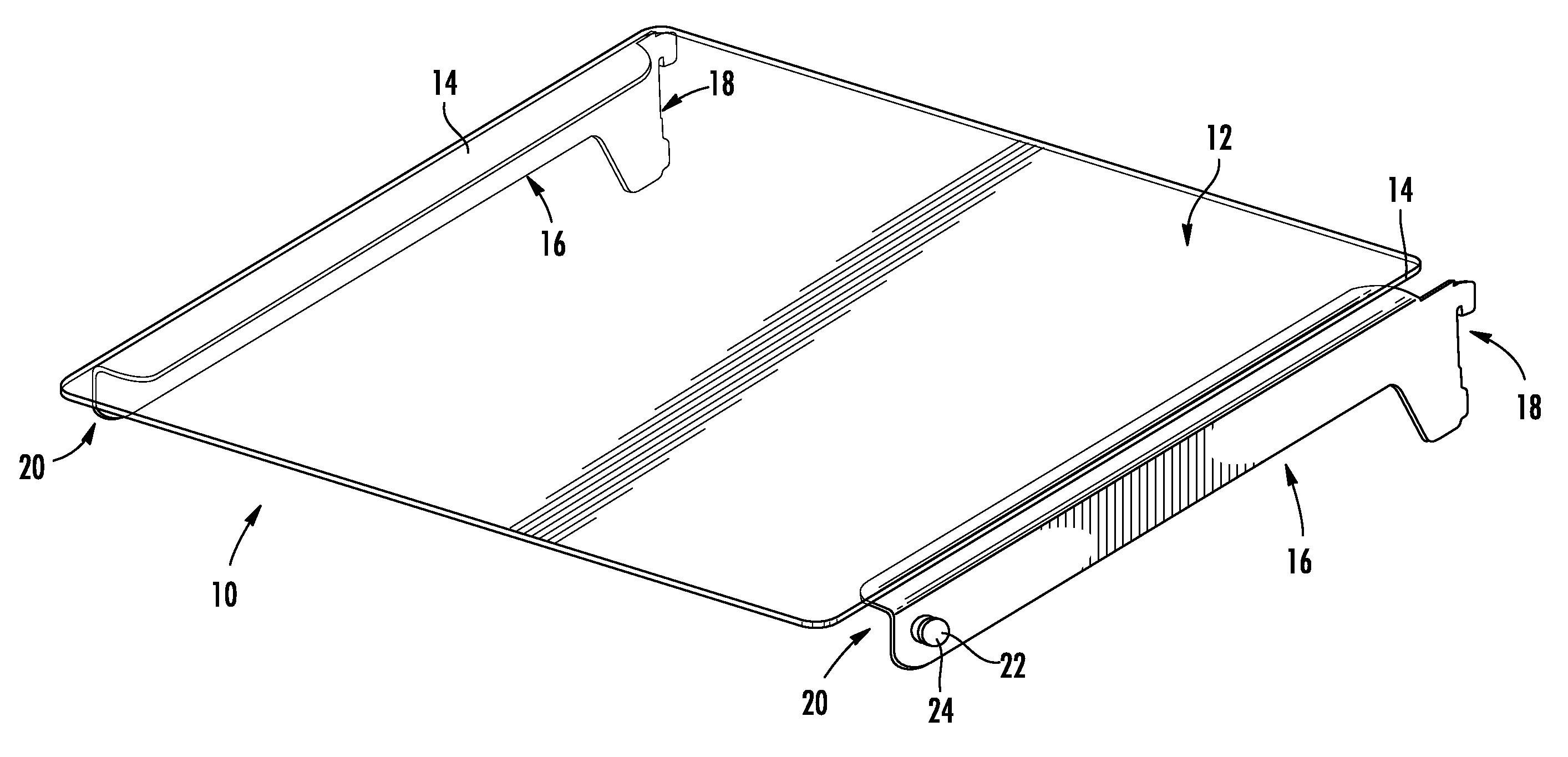 Refrigerator shelf assembly