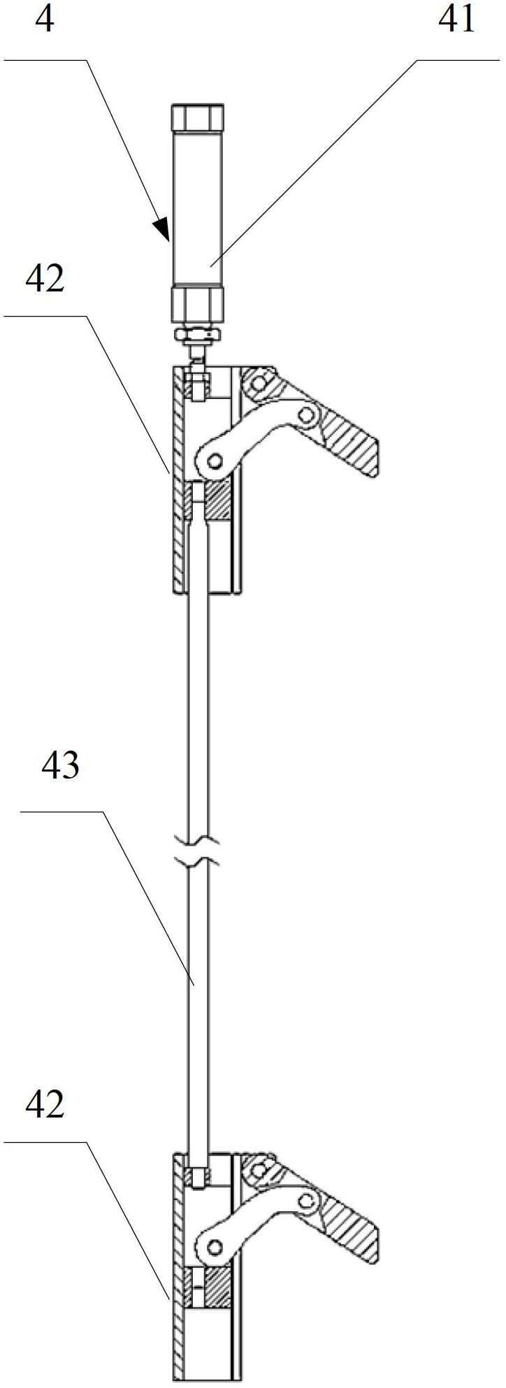 Electric energy meter turnover box clamping mechanism