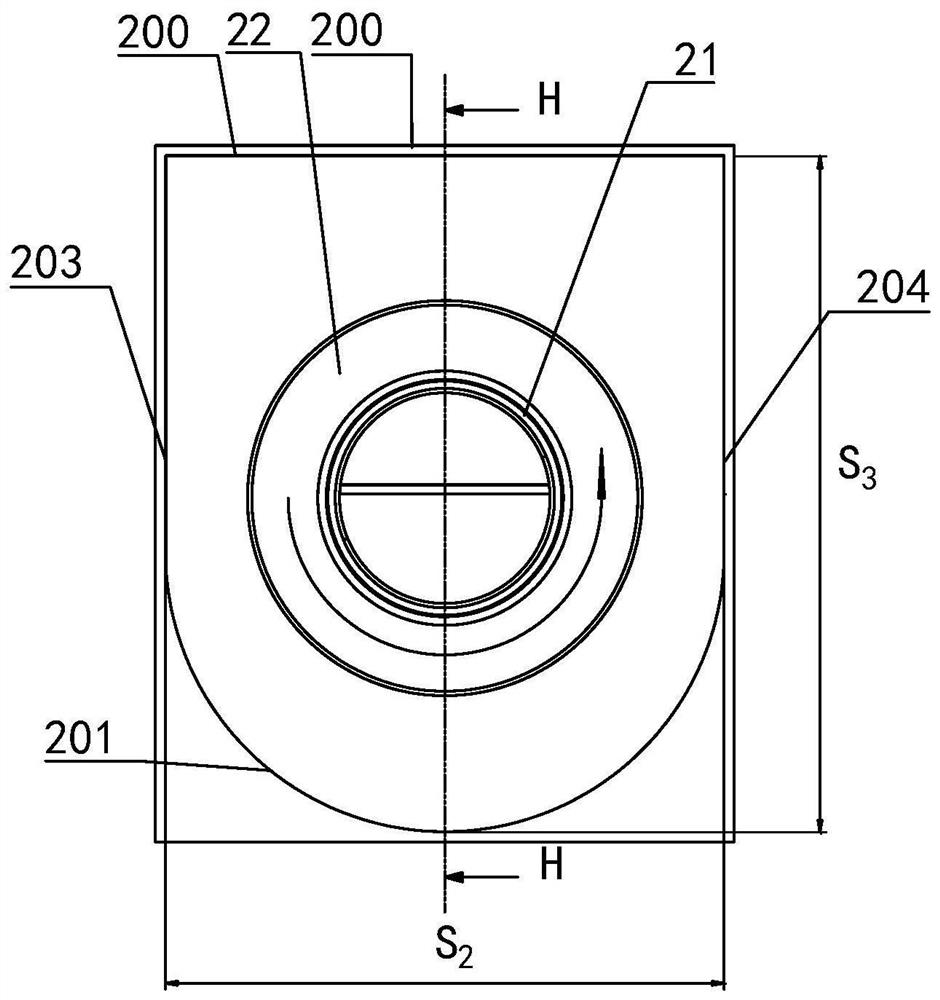 Volute-free air bellow and desktop range hood