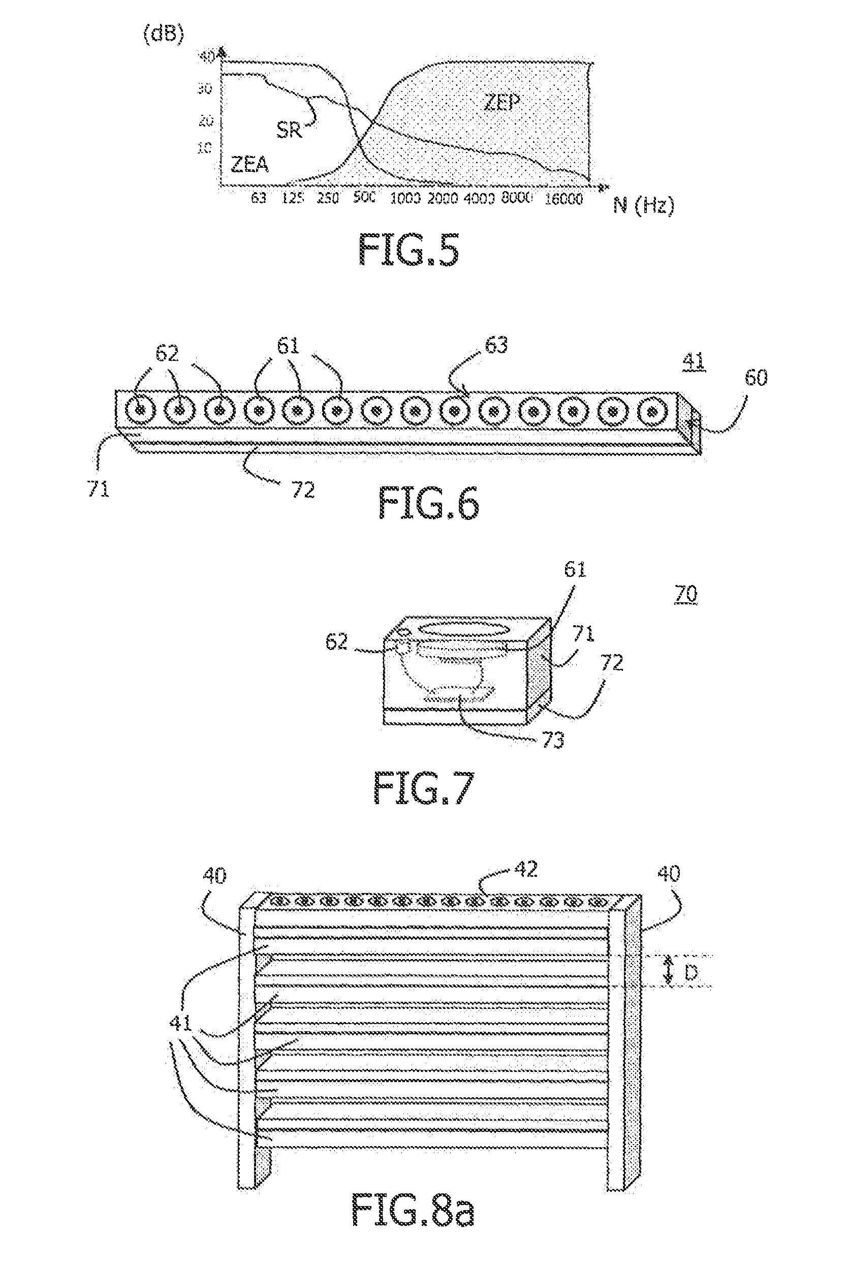 Open-worked acoustic barrier for hybrid active/passive noise treatment