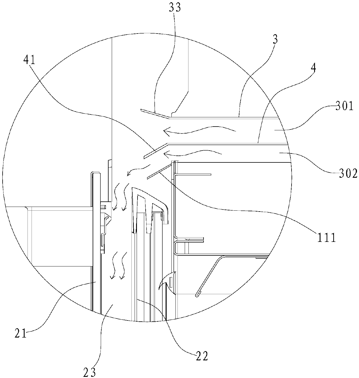 Oven heat dissipation structure