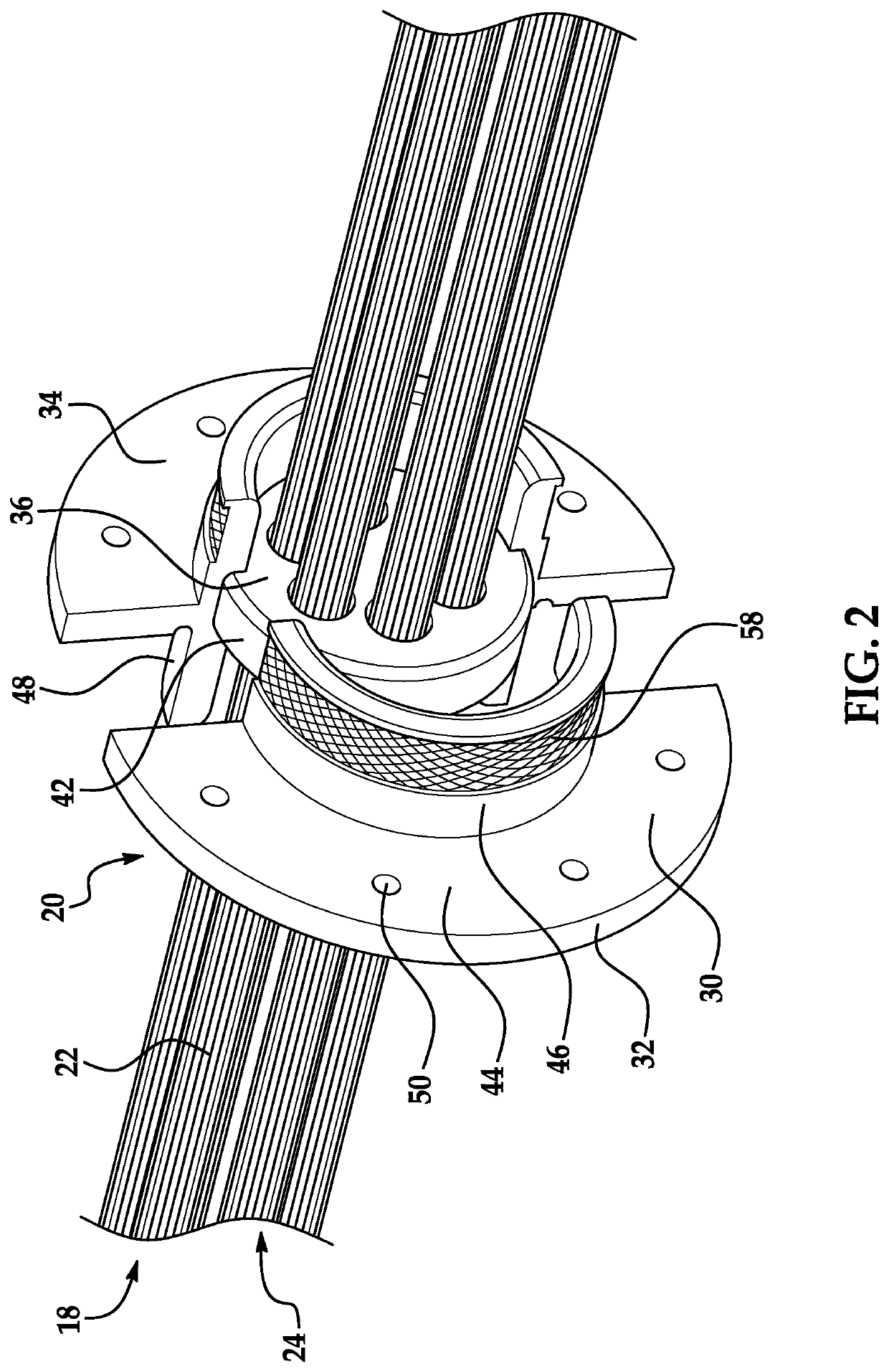 Configurable pressure bulkhead feedthrough