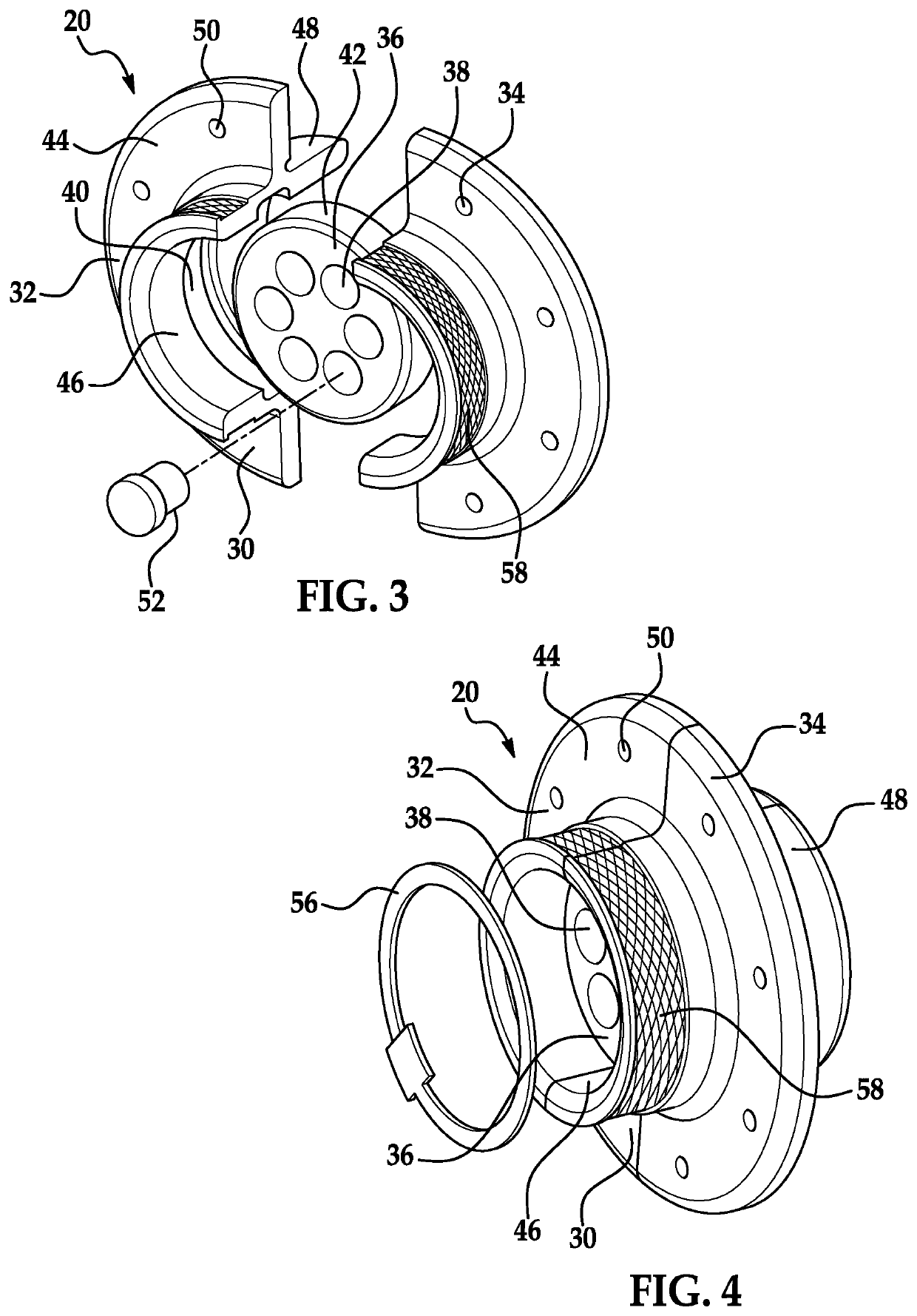 Configurable pressure bulkhead feedthrough