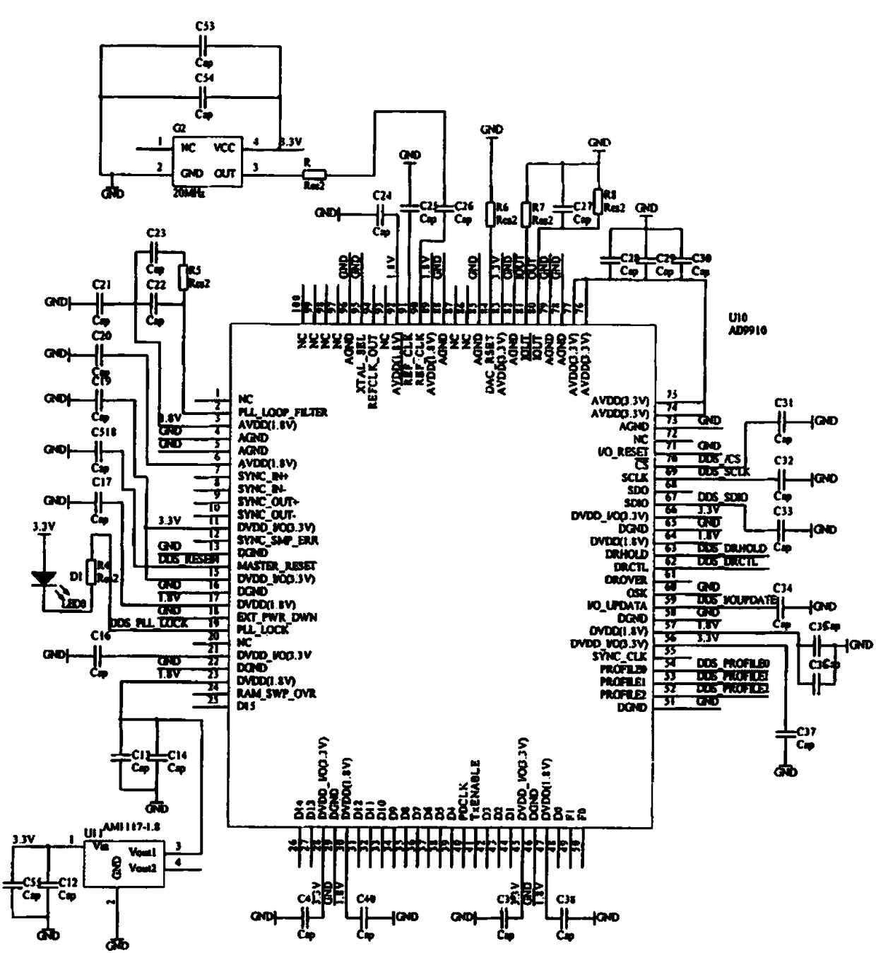 Transformer winding deformation detection device