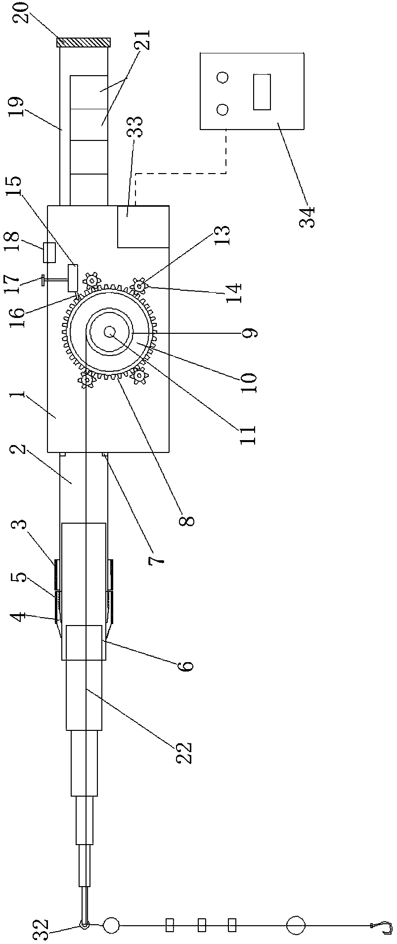 Automatic and manual dual-purpose take-up and pay-off device for inner wiring alarm of fishing rod