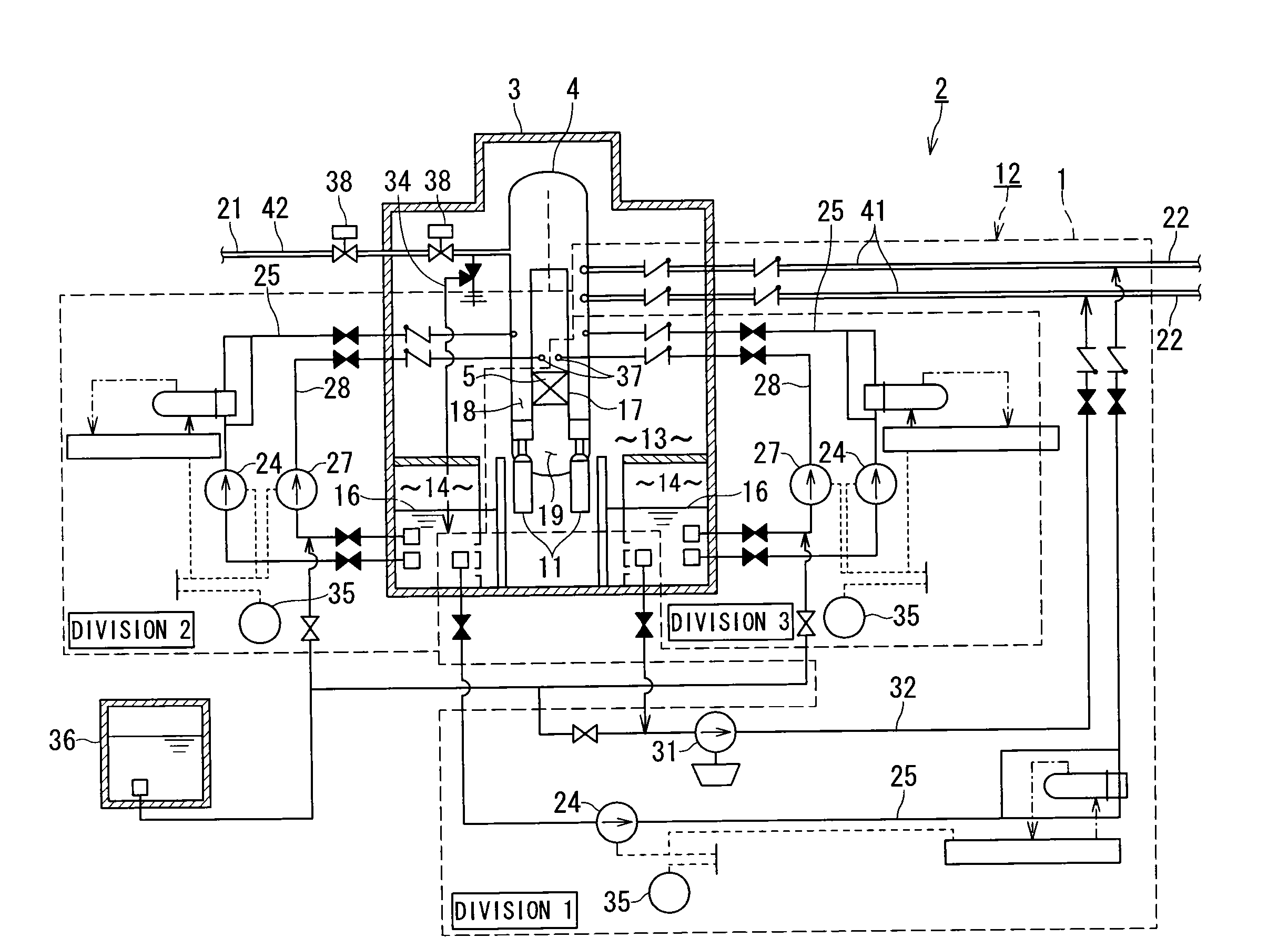 Transient mitigation system for reactor