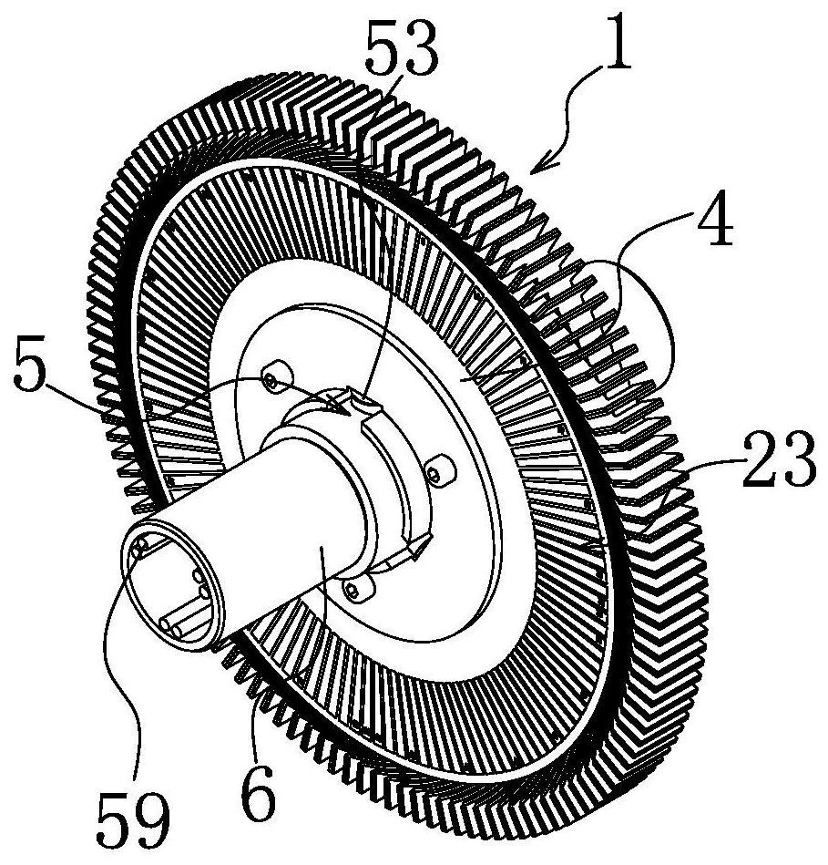 Yoke-free stator assembly and axial permanent magnet hub type motor