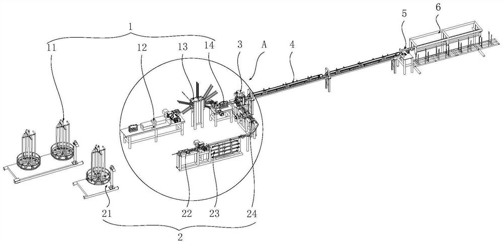 Reinforcing mesh welding production equipment