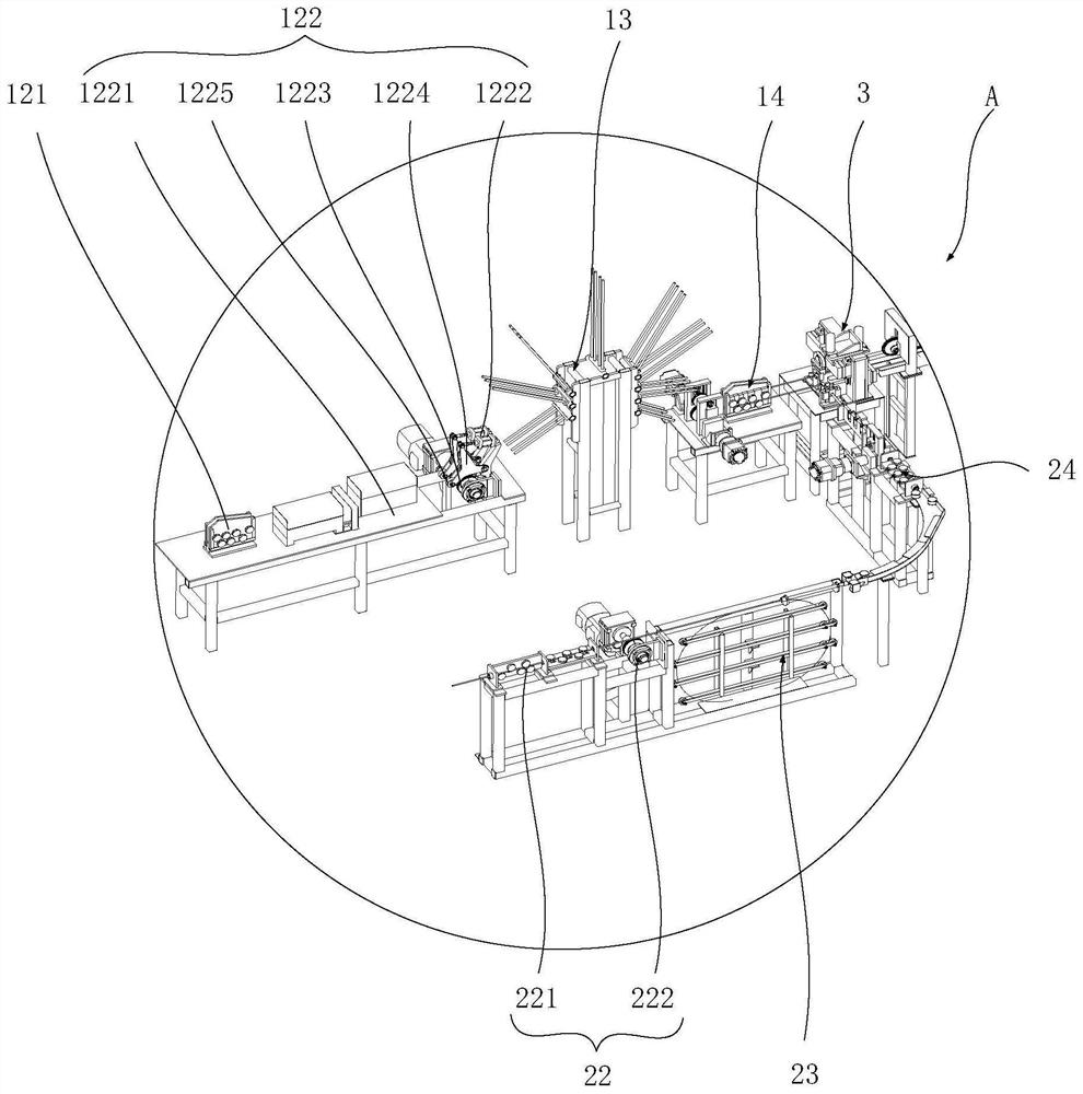 Reinforcing mesh welding production equipment