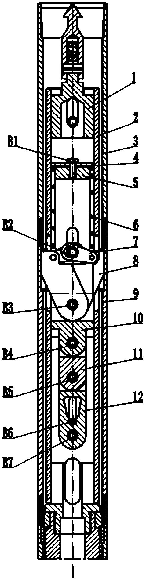 Multi-hinge type anti-blocking elastic clamp positioning mechanism