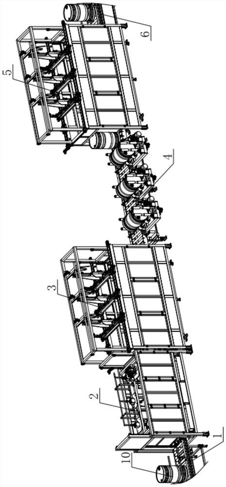 Cleaning method of full-automatic cleaning device for oil drum