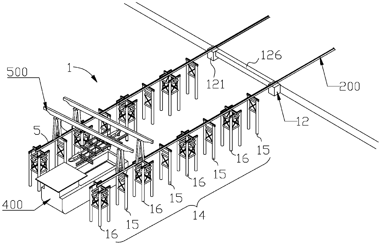 Bridge building steel structure transporting method