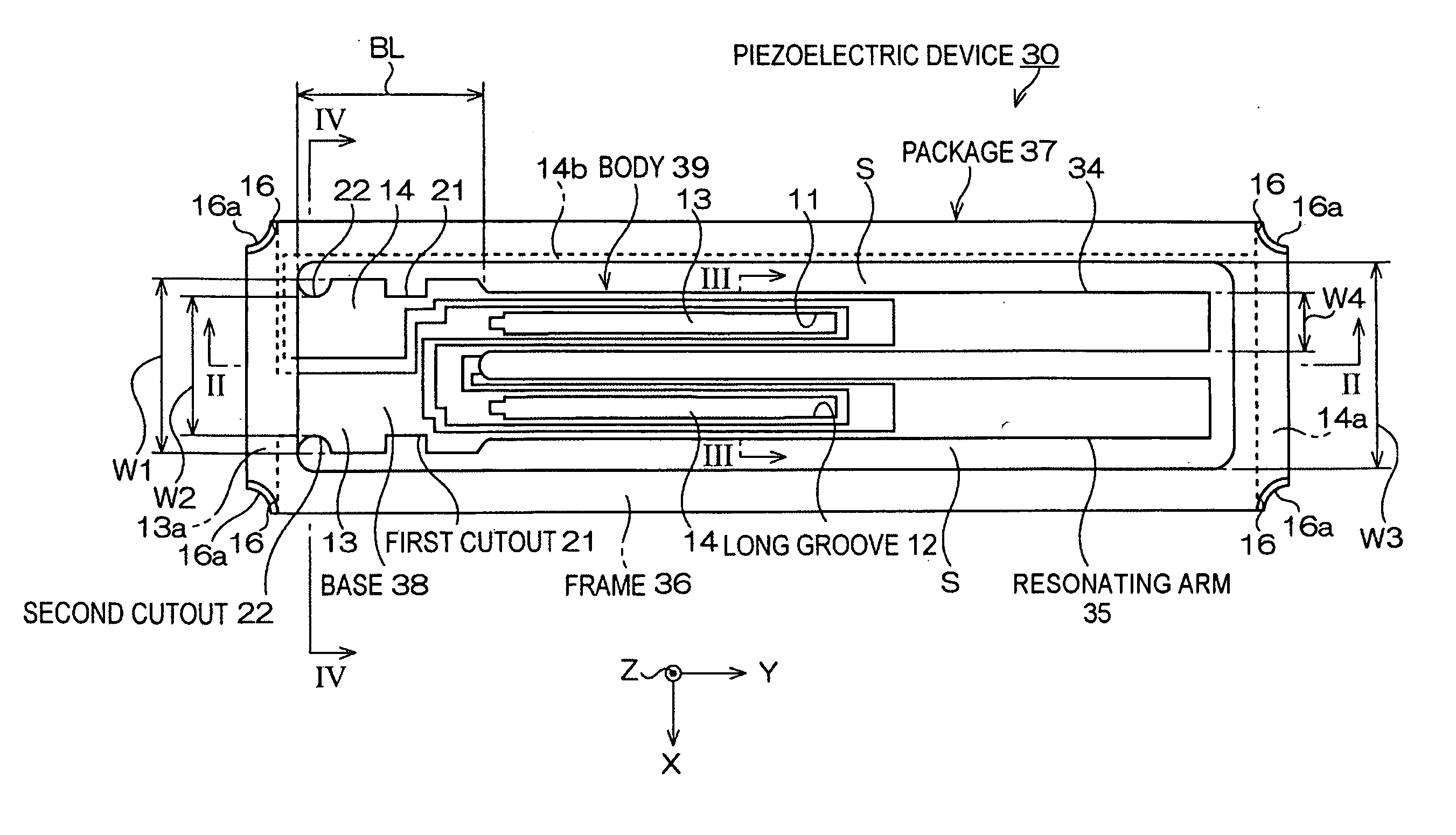 Piezoelectric device, cellular phone system using the piezoelectric device, and electronic equipment using the piezoelectric device