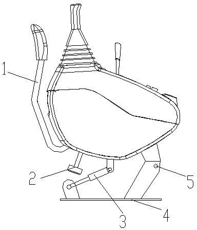 Excavator armrest box supporting stabilizing structure