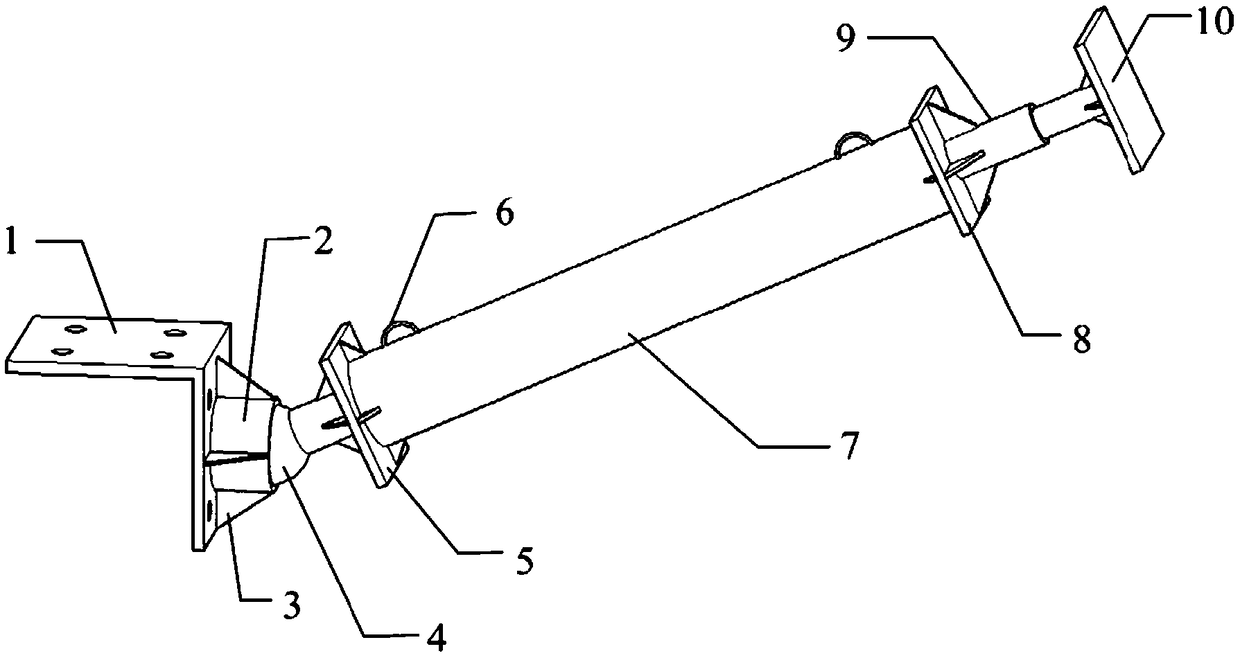 Universal telescopic support frame suitable for V-shaped pier and installation method thereof