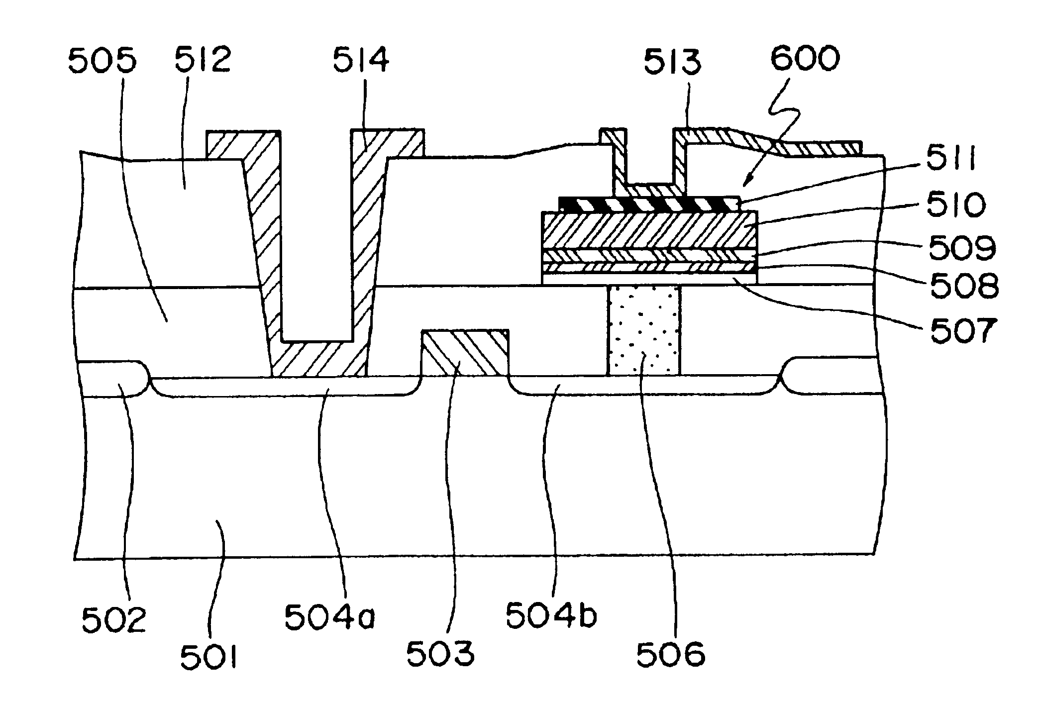 Semiconductor memory device including a capacitor an upper electrode of which being resistant of exfoliation