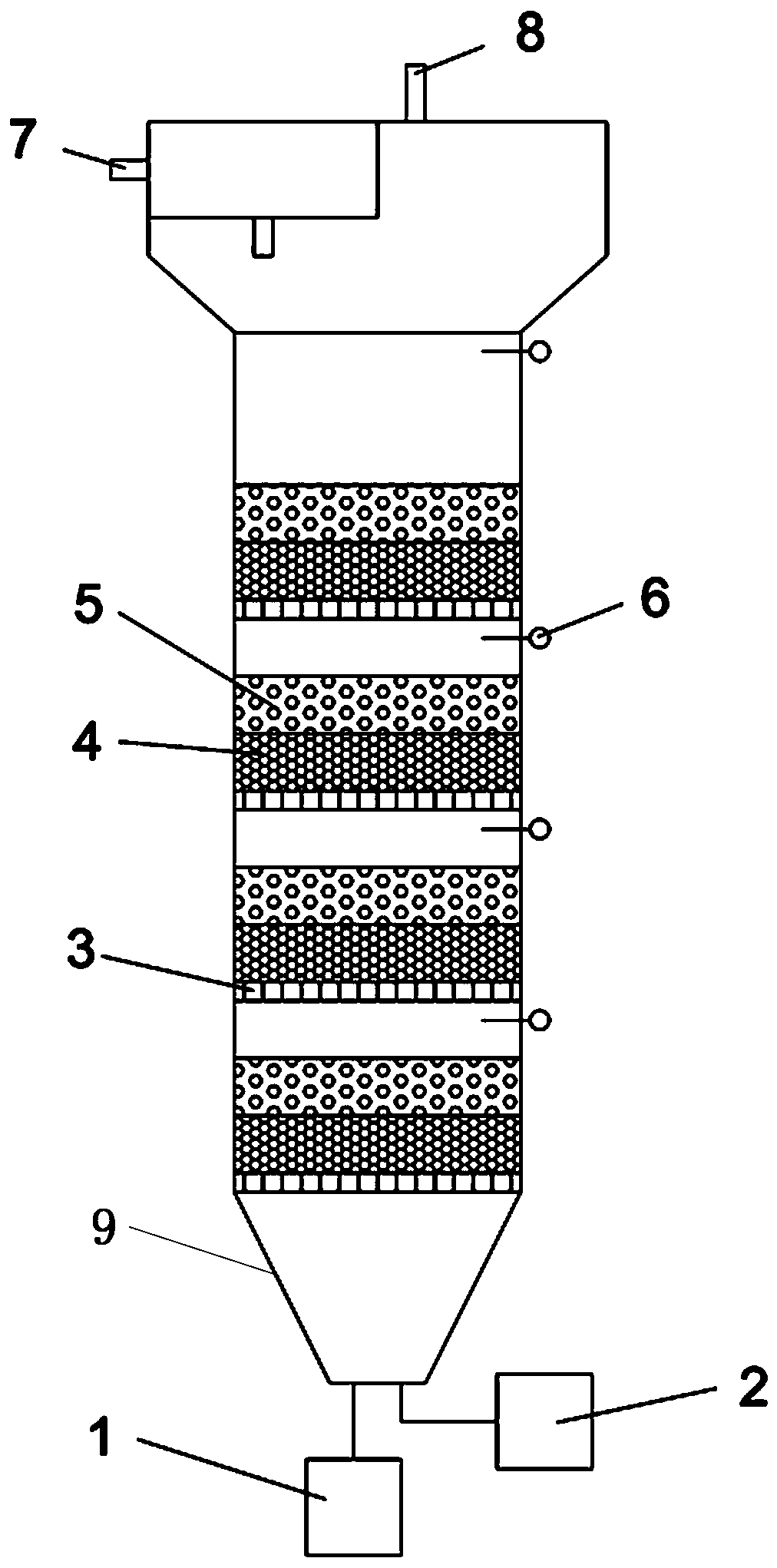 Device and method for treating oxidation-state nitrogen wastewater by using combination of iron alloy and anaerobic ammonium oxidation bacteria