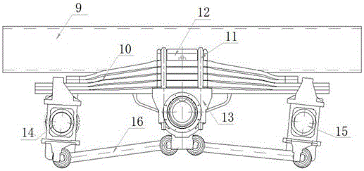 Hanging elastic element for heavy all-wheel drive off-road vehicle and design method of element