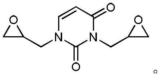 Epoxy resin based on uracil and preparation method and application thereof