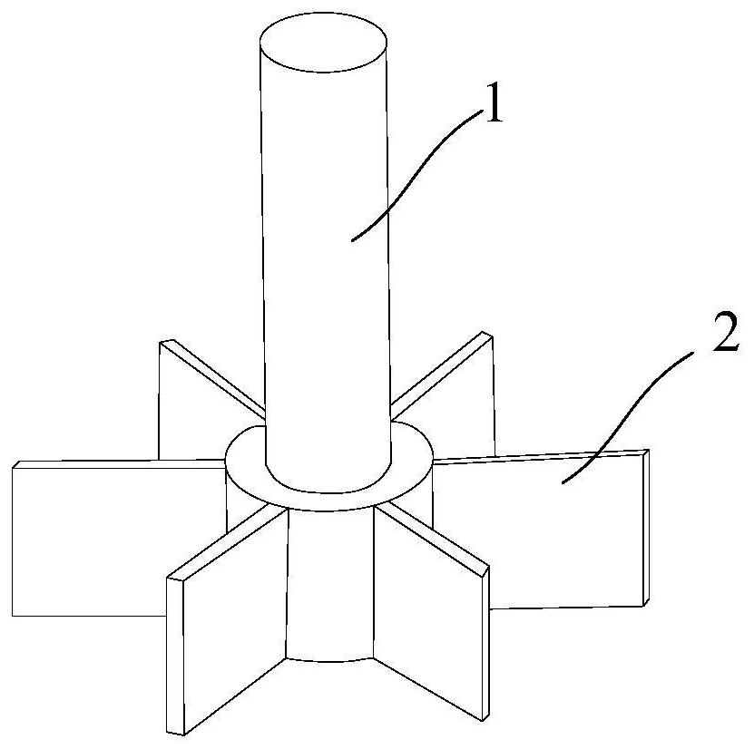 Monolithic porous catalytic stirring paddle and preparation method thereof