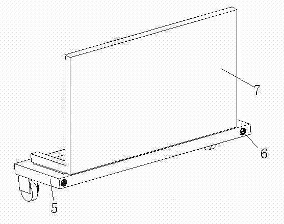 Split type flat glass transporting car