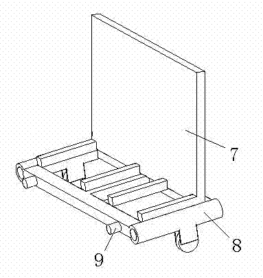 Split type flat glass transporting car