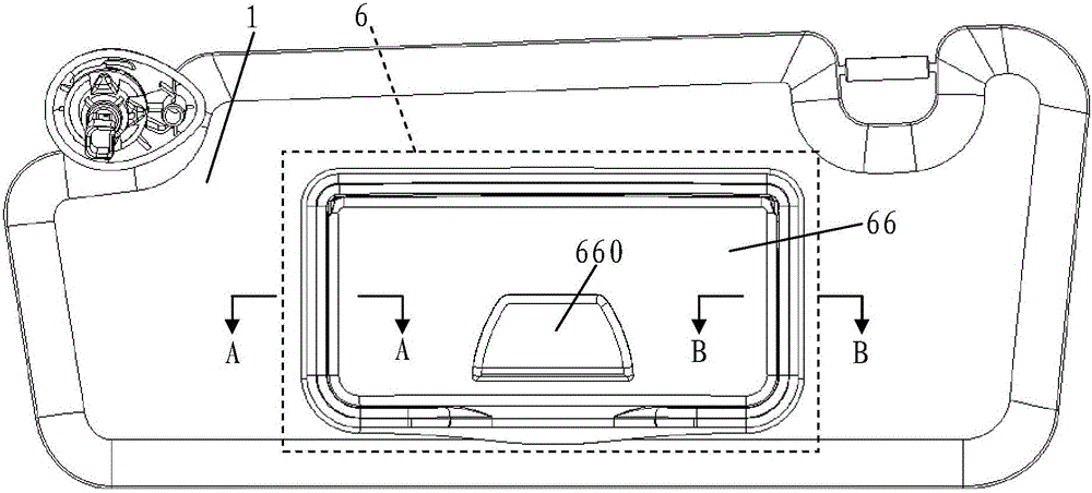 Sun visor cosmetic mirror mounting structure and method