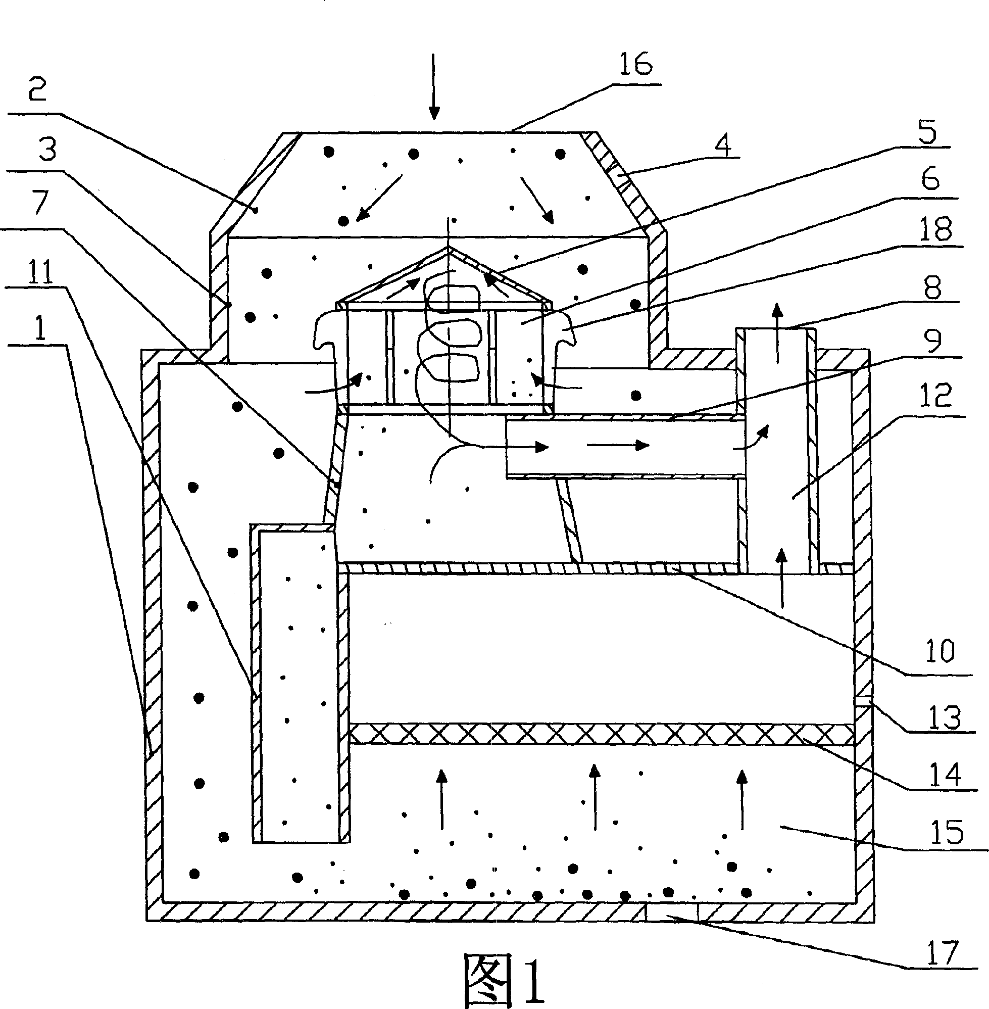 Wet nanometer grade vortex dust-removing device and dust removing method