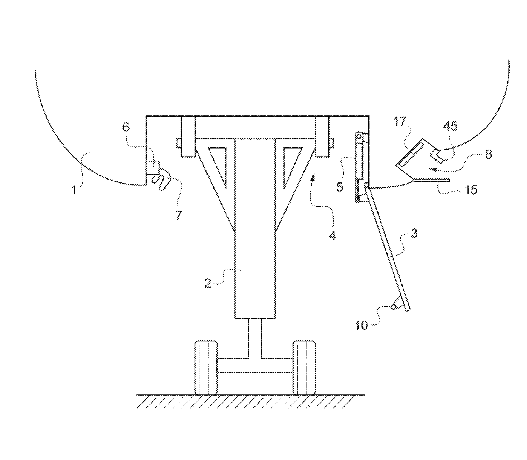 Device for manoeuvring, on the ground, a door of an aircraft landing gear