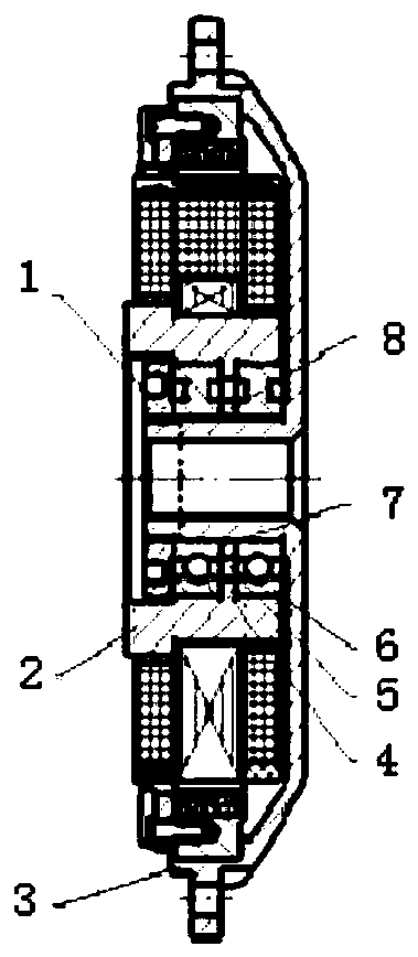 Bearing preload adjusting and locking structure for a small and special electrical machine and implementation method