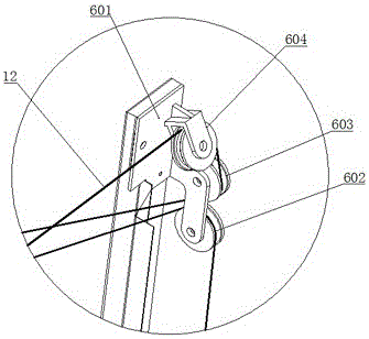 Limo carriage wall retracting and placing device