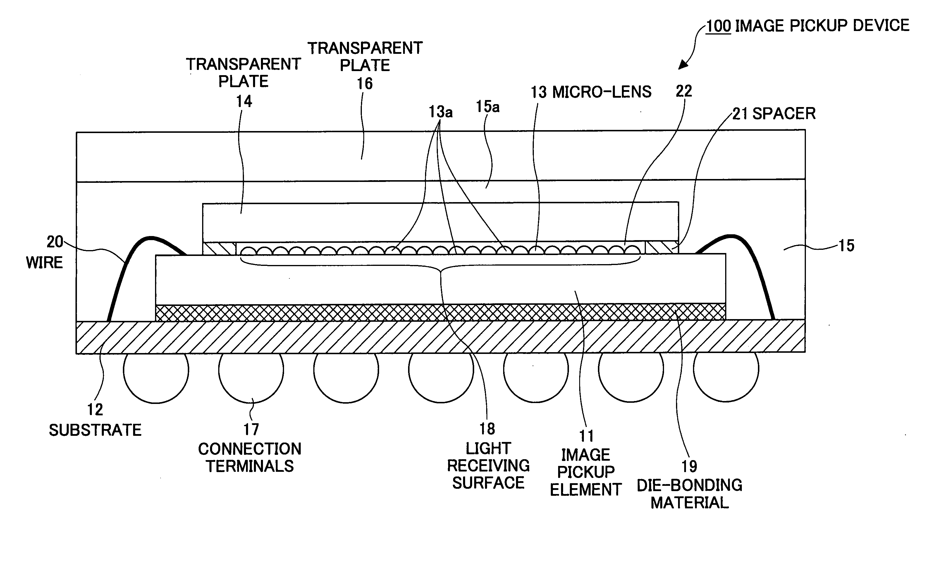 Image pickup device and production method thereof