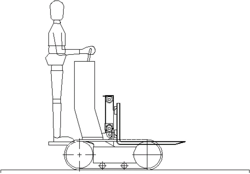 In-plant full-grade-level multifunctional minitype carrying trolley