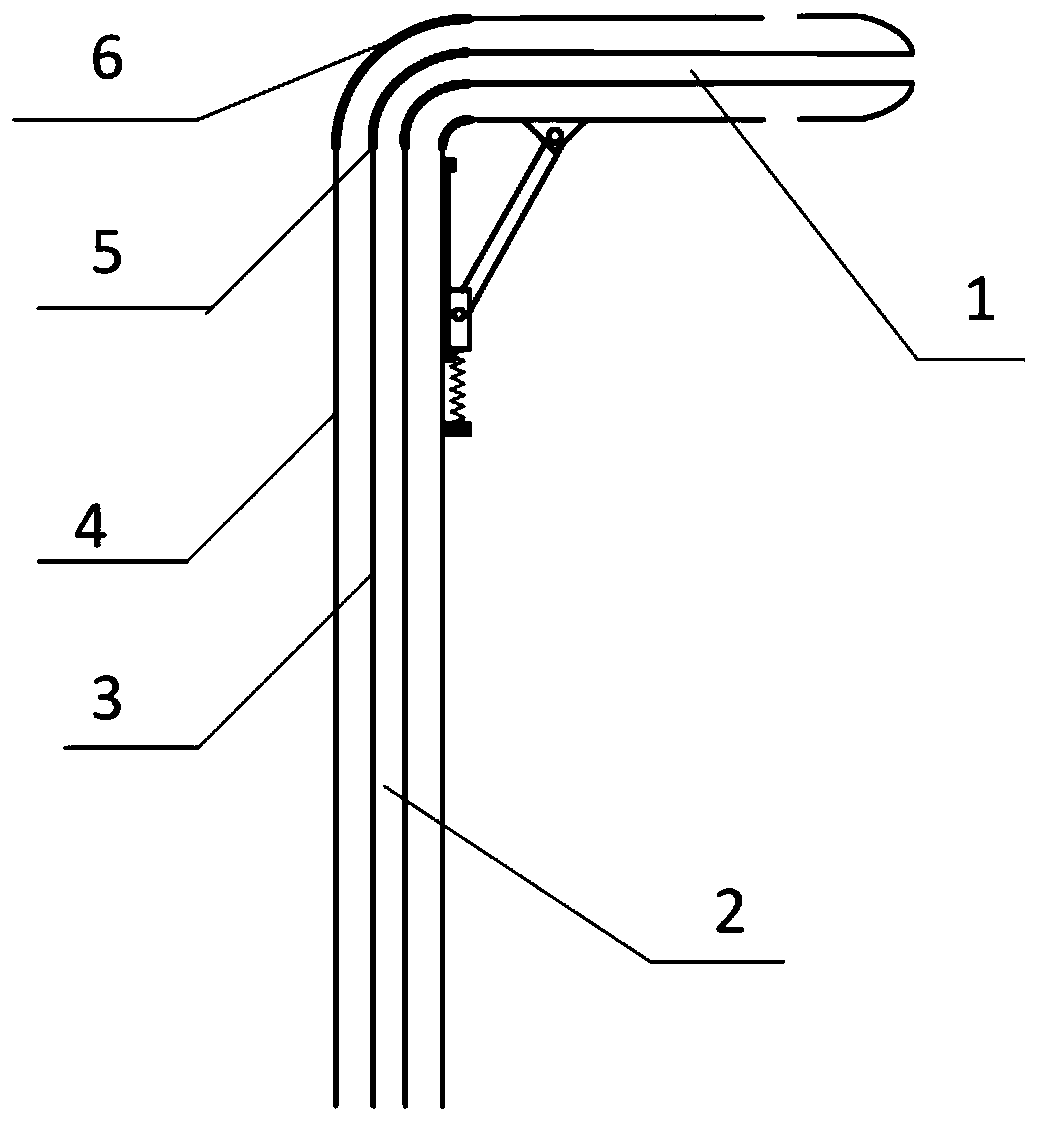 L-shaped pitot tube capable of being straightened