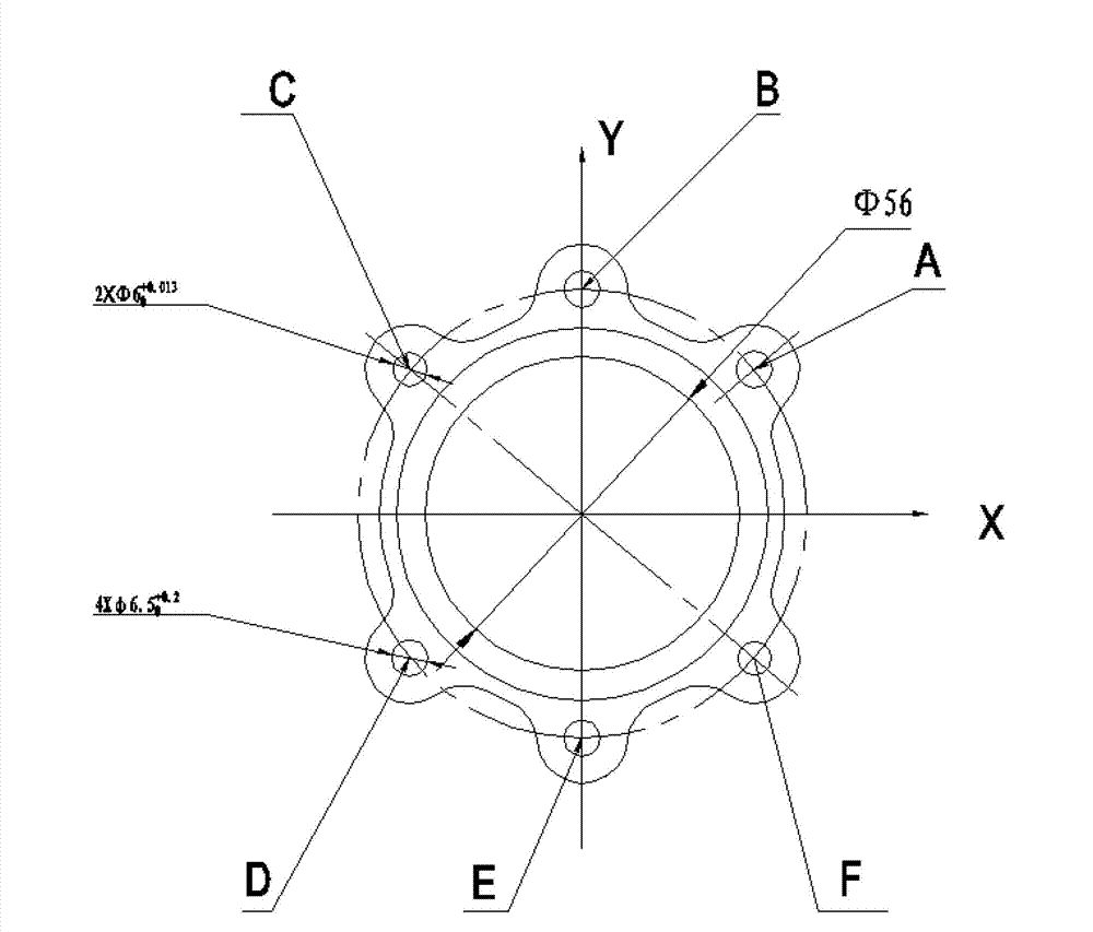 Method for processing pin hole of intermediate case lining