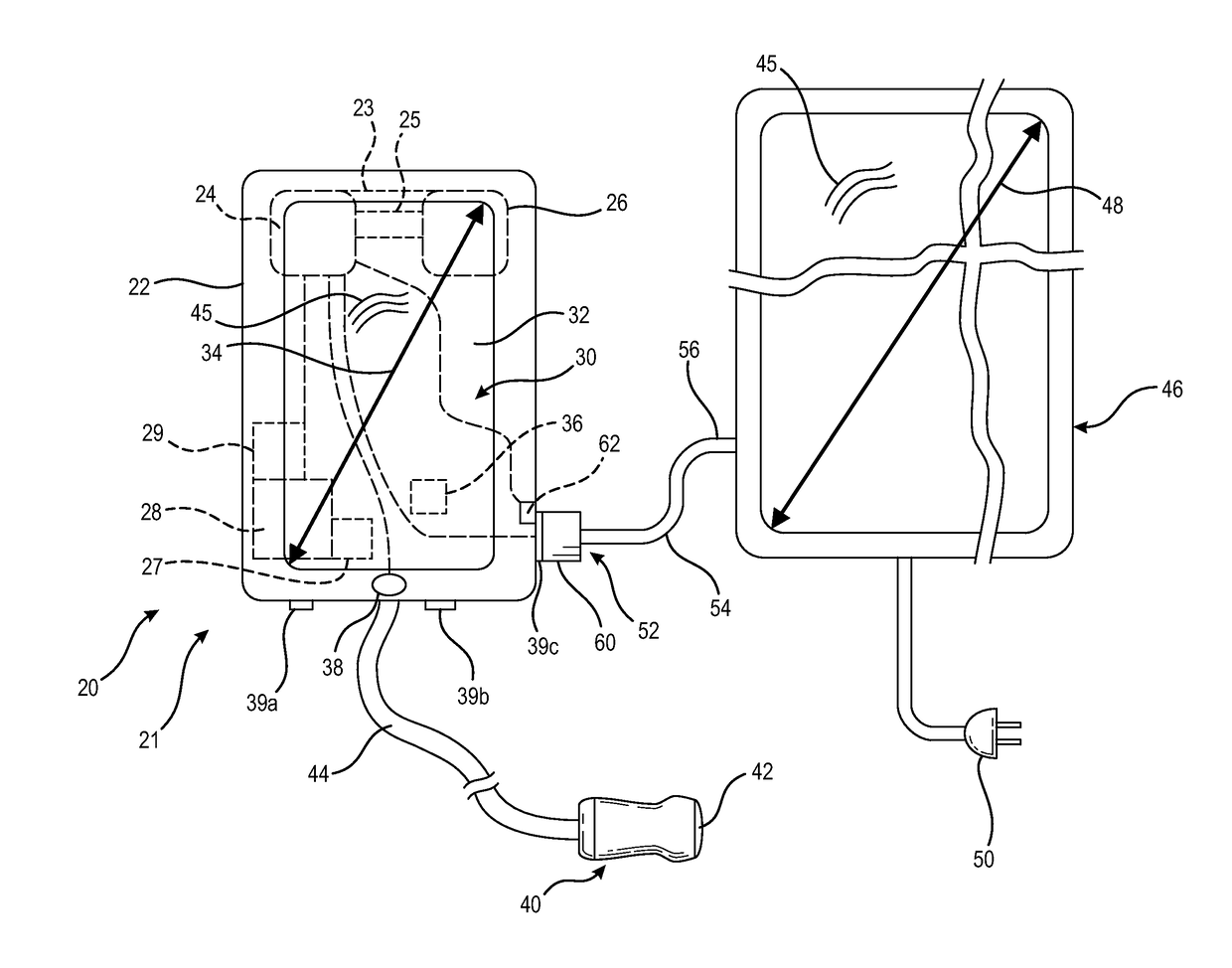 Dual display presentation apparatus for portable medical ultrasound scanning systems